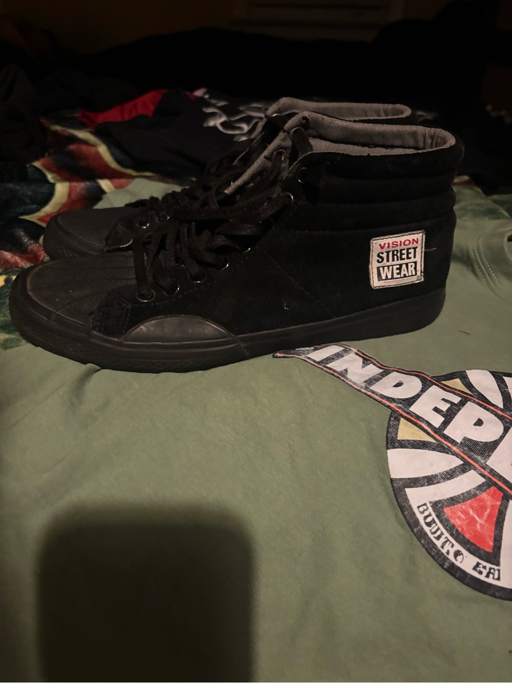Vision Street Wear Men's Black High-Top Sneakers - Padded Collar